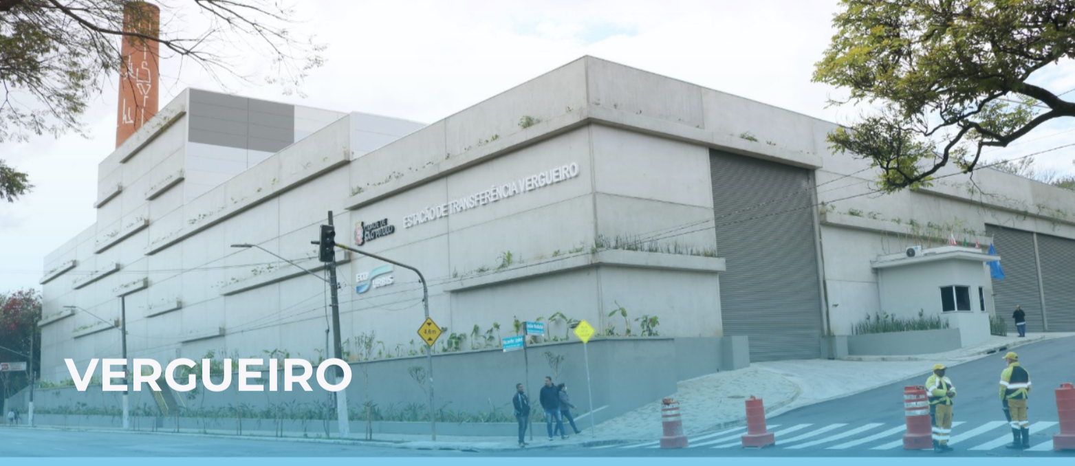 Esta imagem mostra a Estação de Transferência Vergueiro, outra unidade crucial para a logística de resíduos em São Paulo, mas com uma operação e localização distintas da Ponte Pequena.