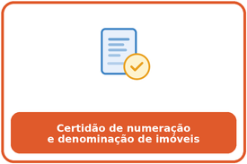 Imagem horizontal com bordas arredondadas em tom alaranjado. No centro, sobre um fundo branco, há o ícone de uma folha de papel azul com linhas horizontais, representando um documento. Sobreposto ao canto inferior direito do papel, há um selo circular amarelo com um símbolo de 
